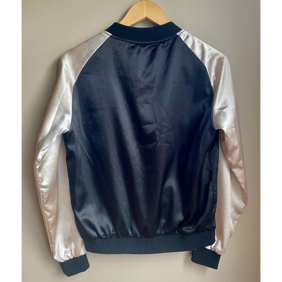 Love Tree Floral Embroidered Bomber Jacket - Picture 5 of 5